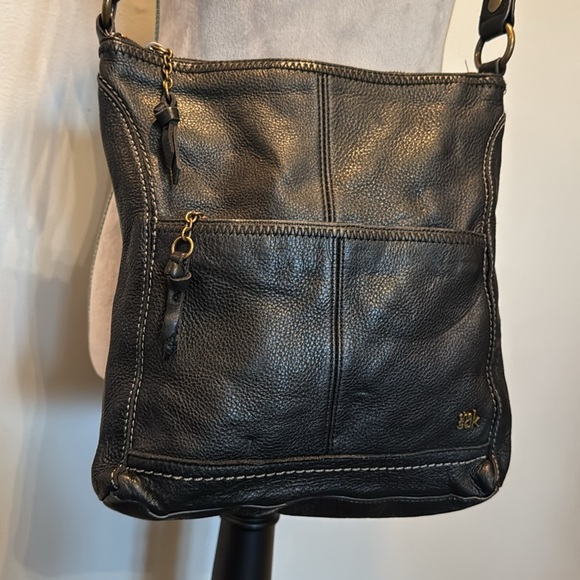 The Sak black soft pebbled leather crossbody bag - Picture 1 of 13